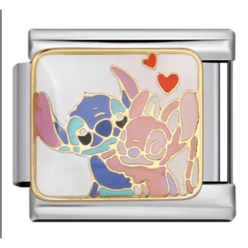 Stitch &amp; Angel szerelmes olasz charm – szívecskékkel