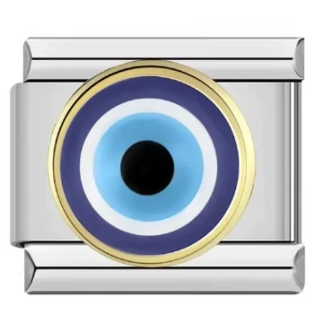 Szerencseszem (Evil Eye) – kör alakú, aranyszín peremmel