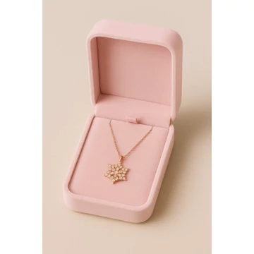 Arany hópihés nyaklánc - Téli Kollekció