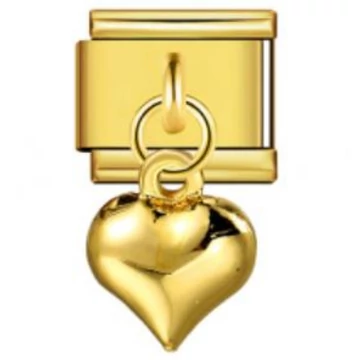 Arany szív medálos Italian Charm – Arany alap