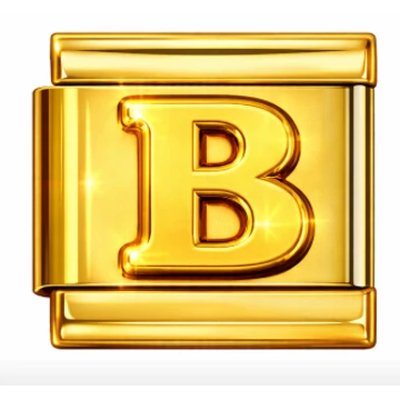 B betűs Italian Charm – Arany
