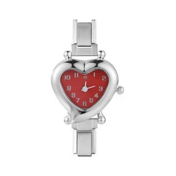 Astoria gold szív órafej – ezüst piros számlap