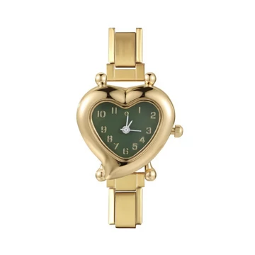 Astoria gold szív órafej – arany zöld számlap