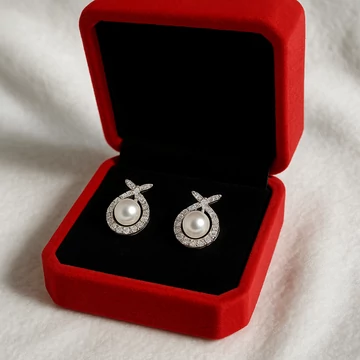 Tenyésztett Gyöngy - Ezüst Fülbevaló