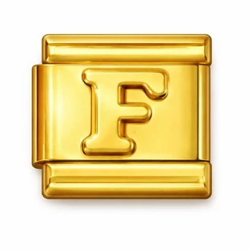 F betűs Italian Charm – Arany