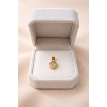 Szívecskés Arany Medál Kövekkel 