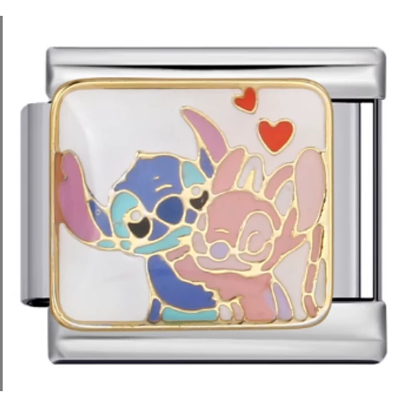 Stitch & Angel szerelmes olasz charm – szívecskékkel