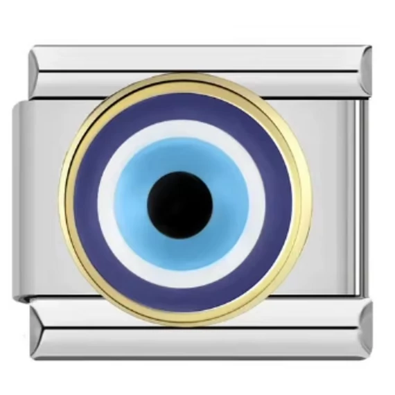 Szerencseszem (Evil Eye) – kör alakú, aranyszín peremmel