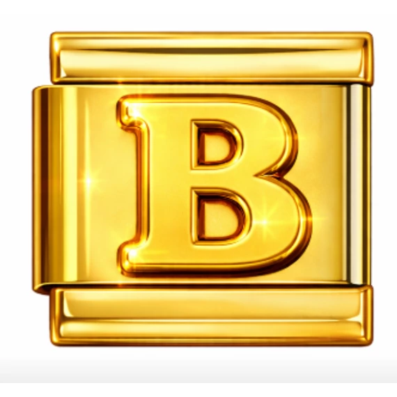 B betűs Italian Charm – Arany