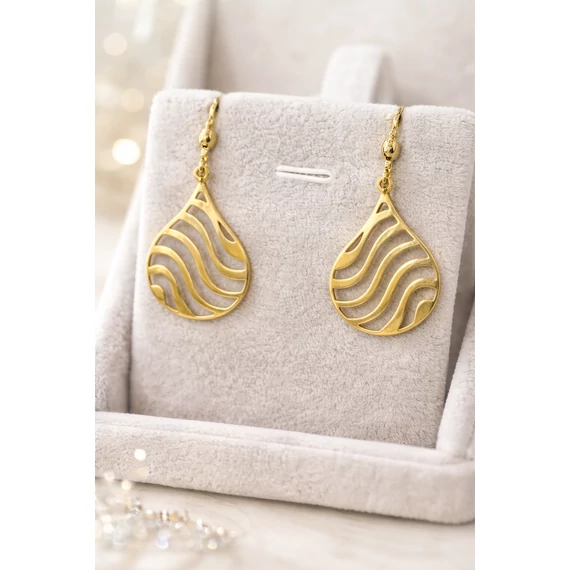 Lógós Arany Fülbevaló - Hullámzó Mintázat