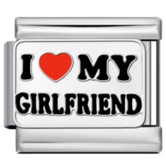 I Love My Girlfriend Italian Charm