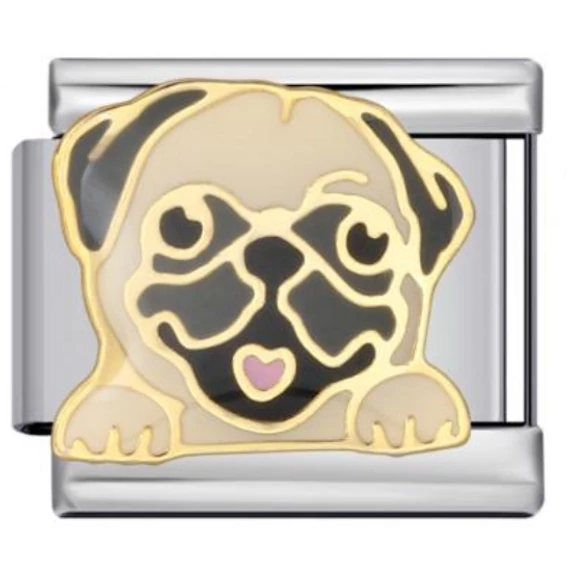 Mopsz Italian Charm – Szíves