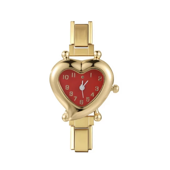 Astoria gold szív órafej – arany piros számlap
