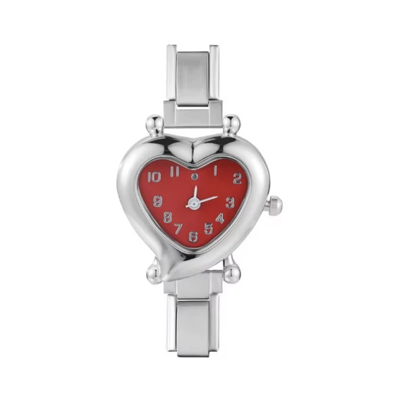 Astoria gold szív órafej – ezüst piros számlap