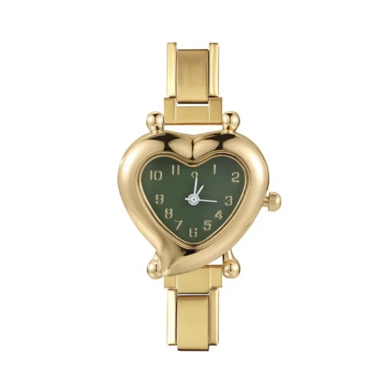 Astoria gold szív órafej – arany zöld számlap