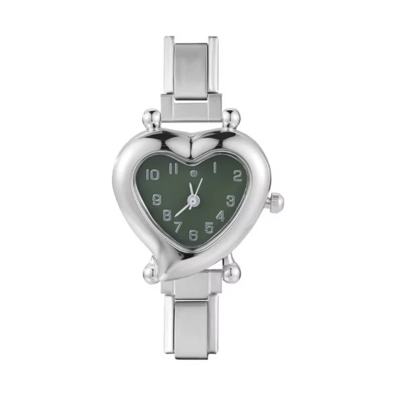 Astoria gold szív órafej – ezüst zöld számlap