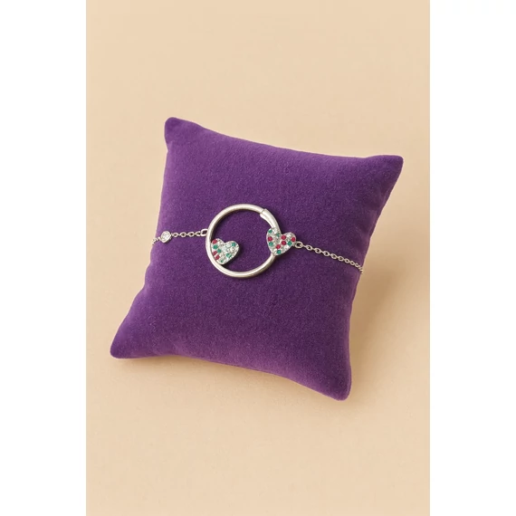 Szíves Ezüst Karkötő