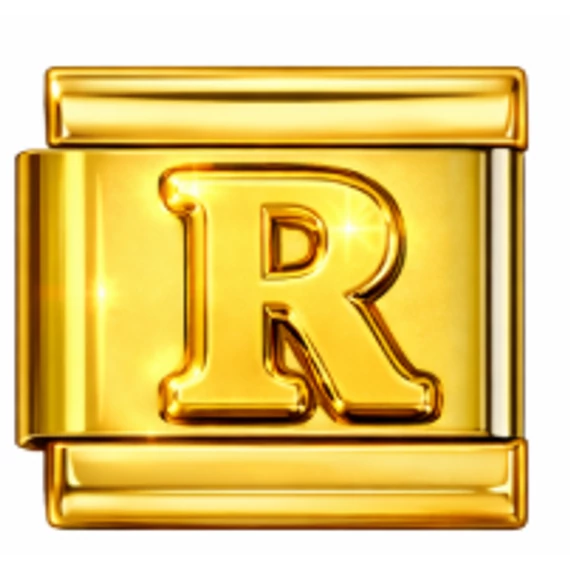 R betűs Italian Charm – Arany