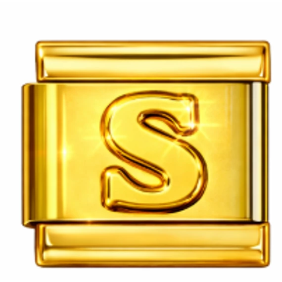 S betűs Italian Charm – Arany
