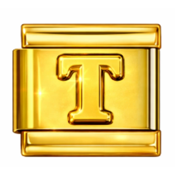 T betűs Italian Charm – Arany