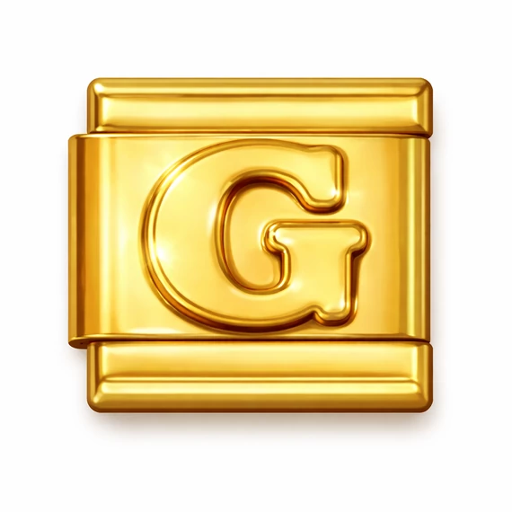 G betűs Italian Charm – Arany