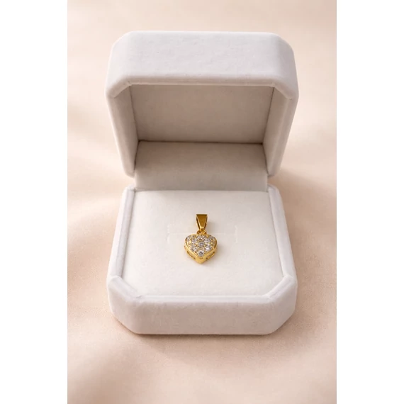Szívecskés Arany Medál Kövekkel 
